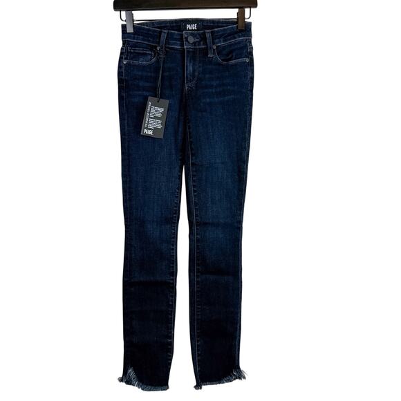NWT PAIGE Transcend Vintage Skyline Ankle Peg Skinny Jeans - Size 23 - Picture 1 of 10